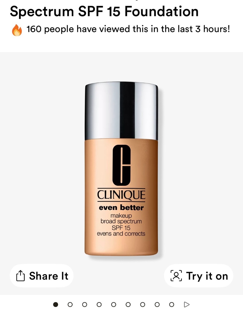 Clinique Even Better Makeup Broad Spectrum SPF 15 - WN 80 Tawnied Beige
